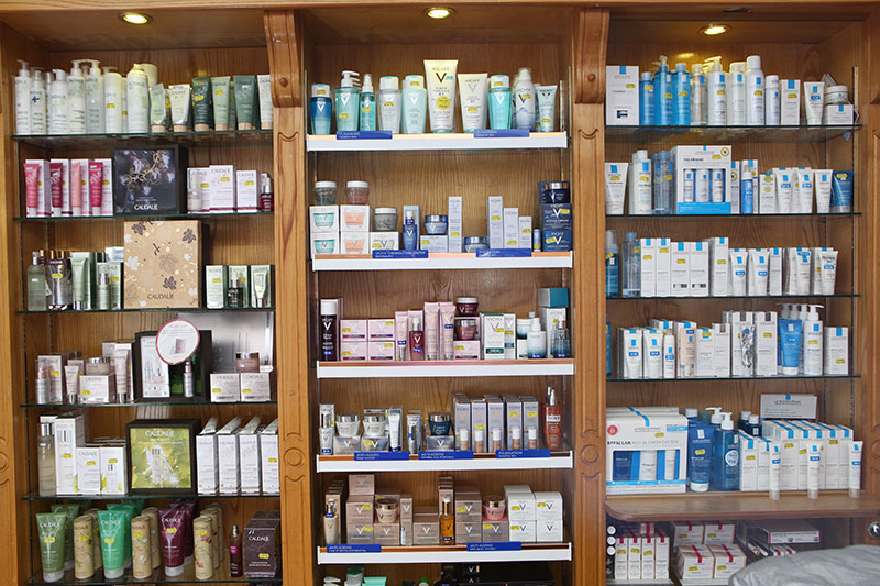 Products in store at Lynch's Pharmacy