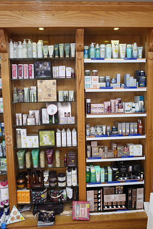 Products in store at Lynch's Pharmacy