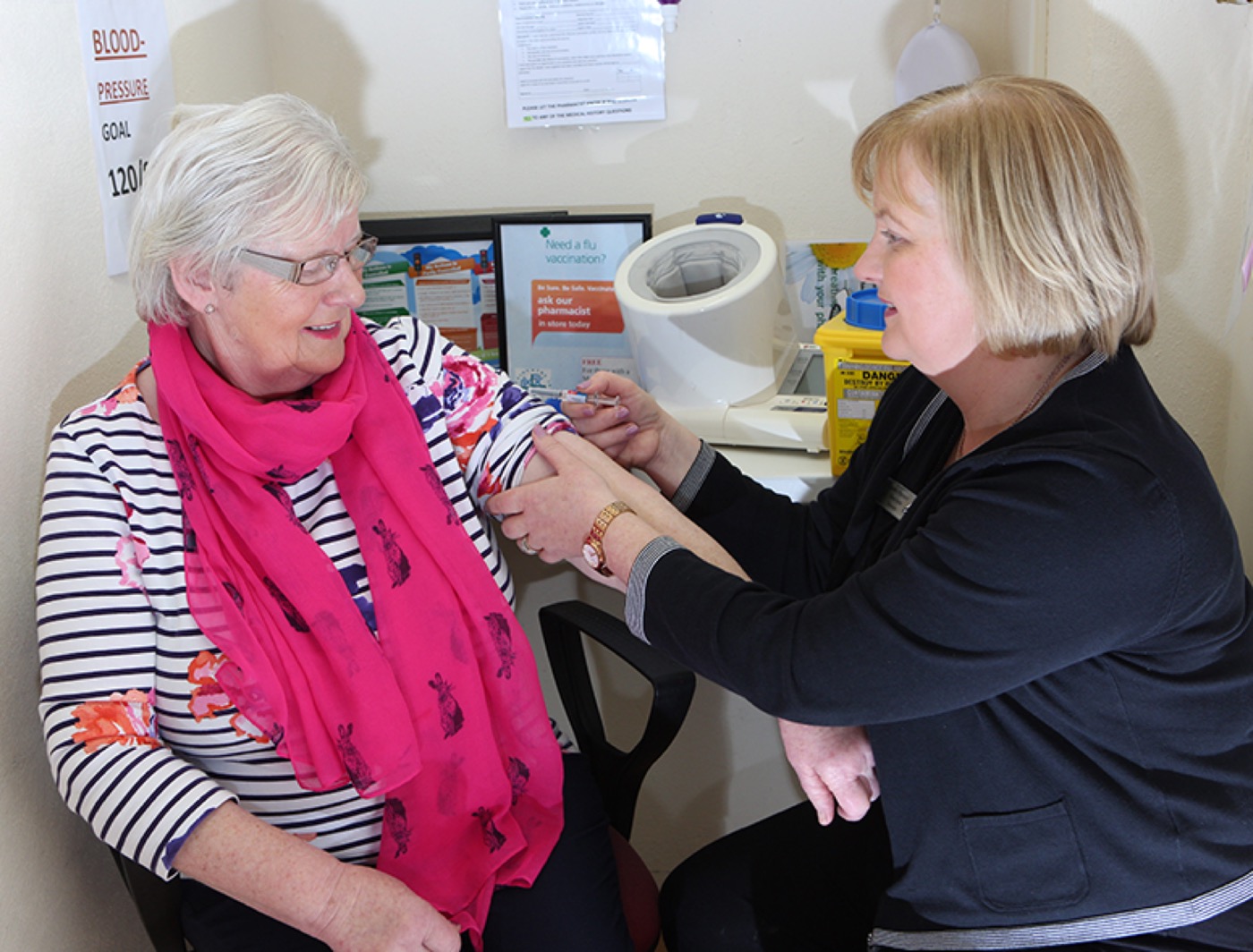 Flu vaccination at Lynch's Pharmacy